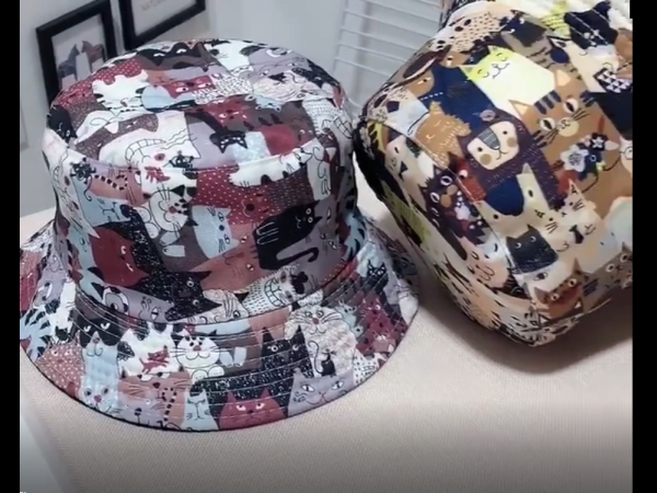 cotton printing bucket hat