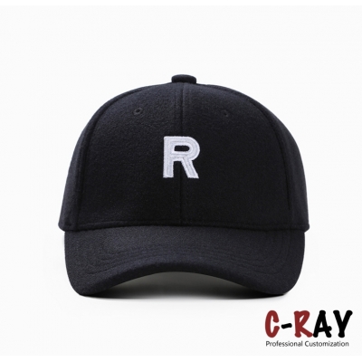 Top quality wool material baseball cap melt cap soft material cap