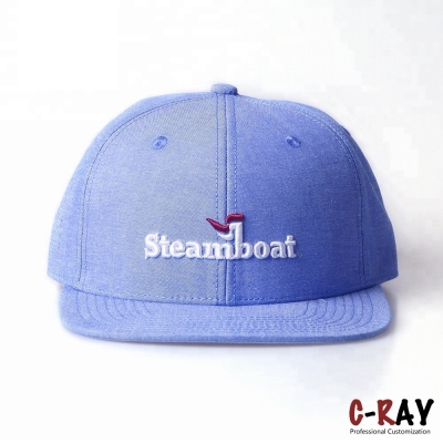 Custom Your own Logo 6 Panel Chambray Snap back Cricket Cap