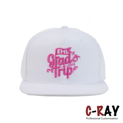 Flat Bill Custom Snapback Hat With 3d Embroidery Logo