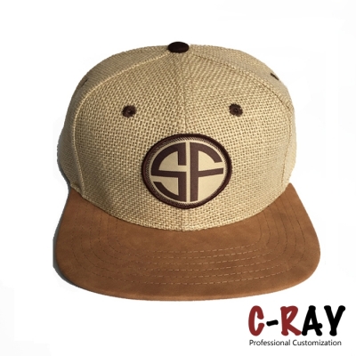 hemp material cap 6 panels snapback cap with 3D embroidery