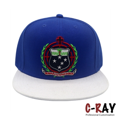 High Quality Custom acrylic Fabric 6 Panel Snapback Embroidery Cap 