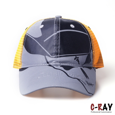 Fashion design printing pattern mesh trucker cap