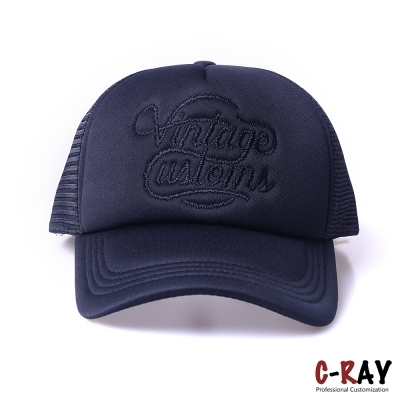 5 panel mesh polyester foam mesh cap