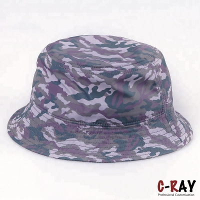 Polyester Wide Brim Sublimation camo Bucket Hat