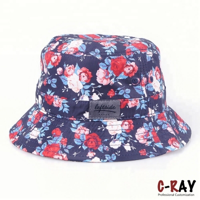 Custom sublimation printing reversible kids bucket hat