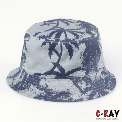 oem cotton bucket hat and cap with silk printing