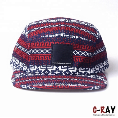 2019 custom design adjustable 5 panel hat cap manufacturer china