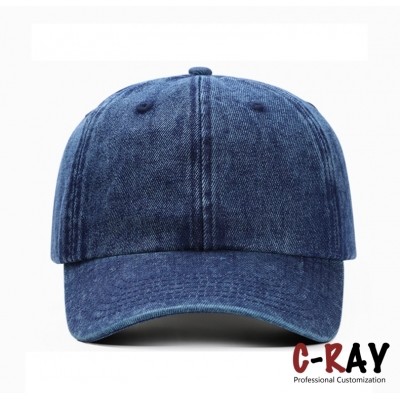 custom dad hat washed brushed denim dad baseball hat