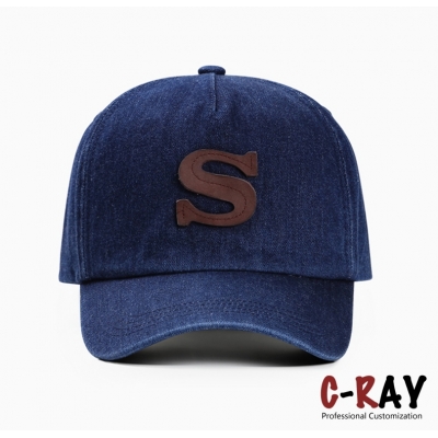 Custom Unstructured Dad Hat Hot Sale Sport Hat with leather patch 